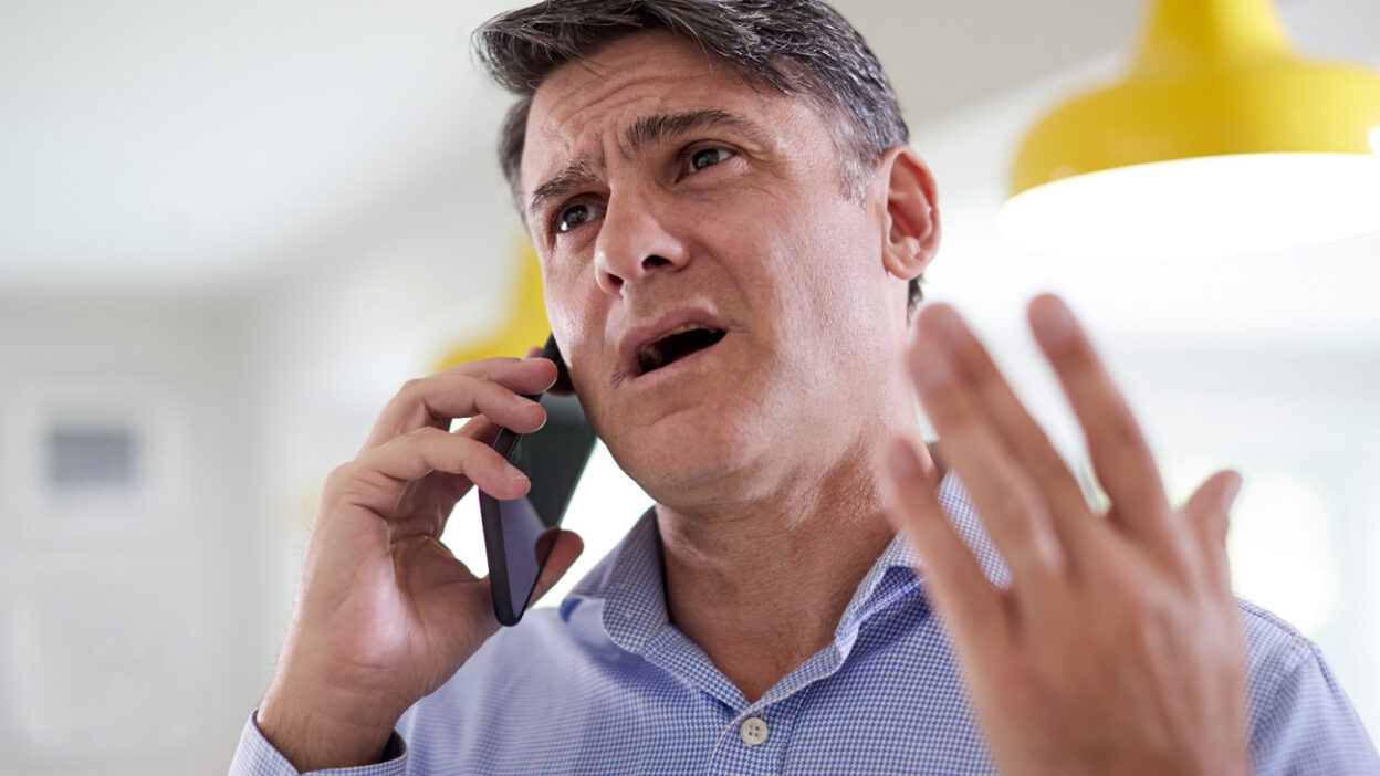 Man Getting Insurance Scam Call