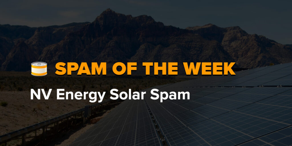 Robocall Spam of the Week: NV Energy Solar Spam
